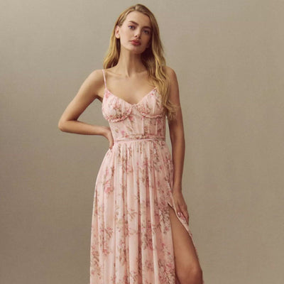 Suseliana™ | Elegante abito lungo floreale con