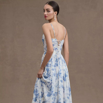 Suseliana™ | Elegante abito lungo floreale con