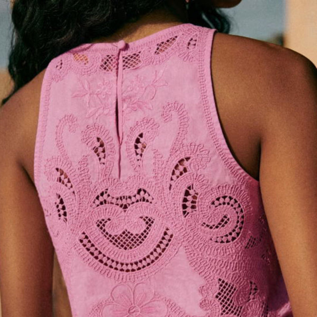 Vanammara™ | Completo Top e Gonna in Pizzo Ricamato