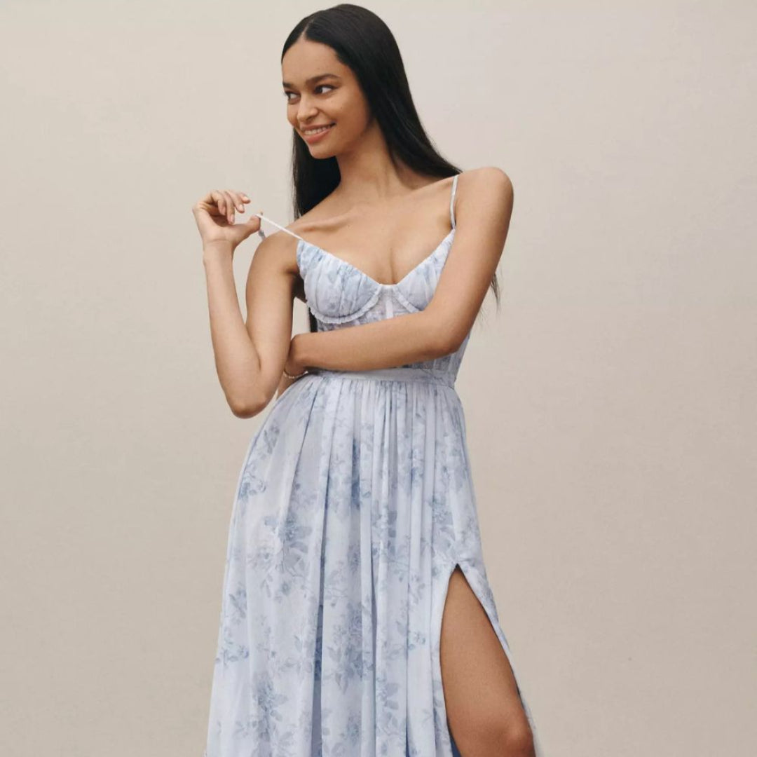 Suseliana™ | Elegante abito lungo floreale con