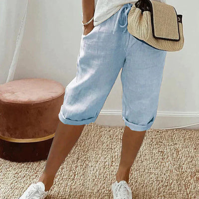 Eliorezia™ | Pantaloni corti casual in lino per donne